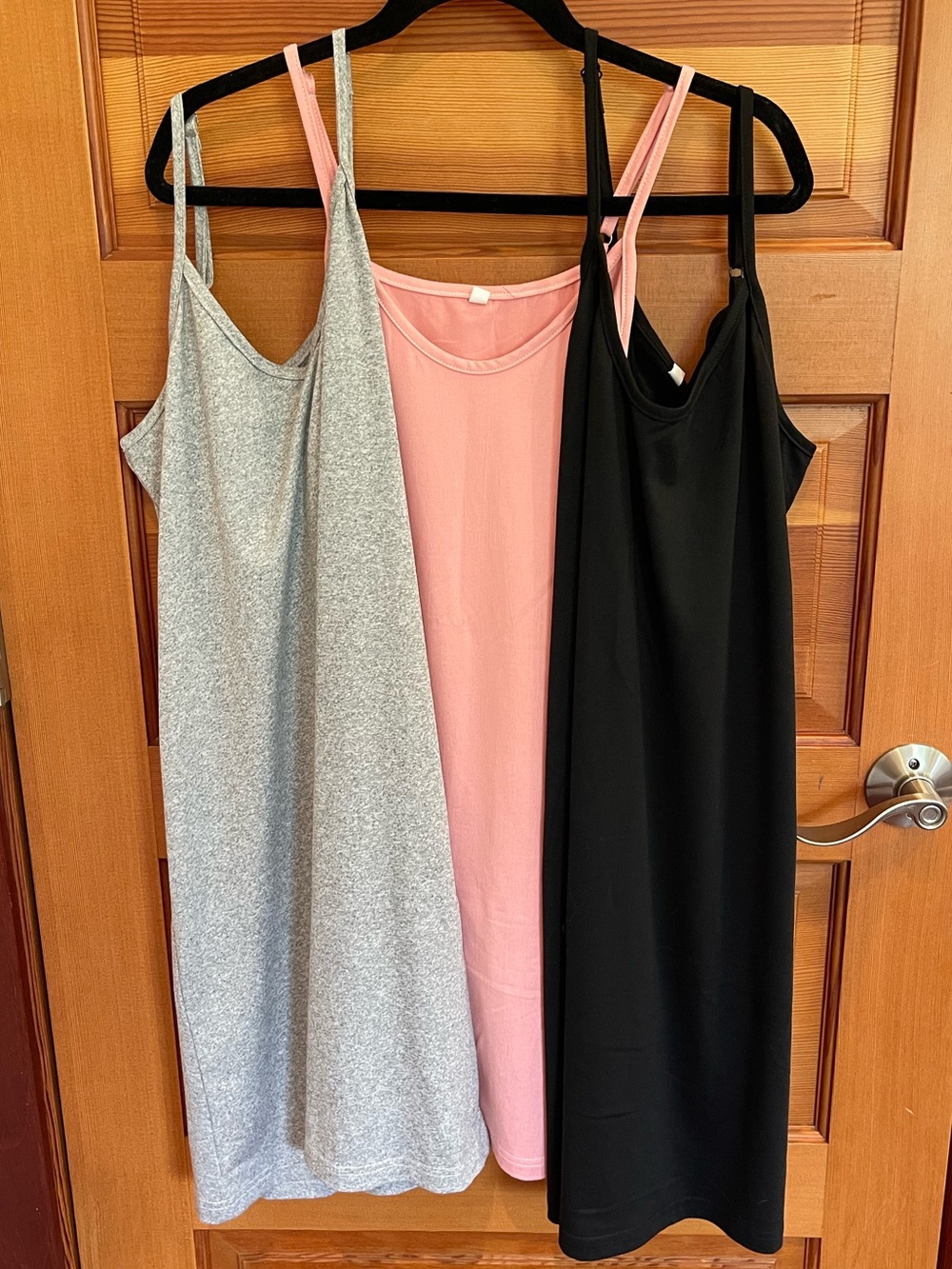 3 FOR THE PRICE OF 1 — Slip Dresses - Gray, Coral & Black.  NWOT. Small.